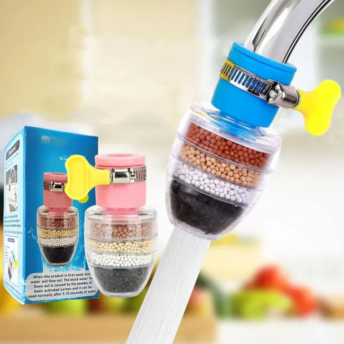 Activated Carbon Water Filter Faucet - Clean & Purify Your Tap Water