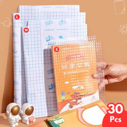 Self-adhesive transparent protective book cover