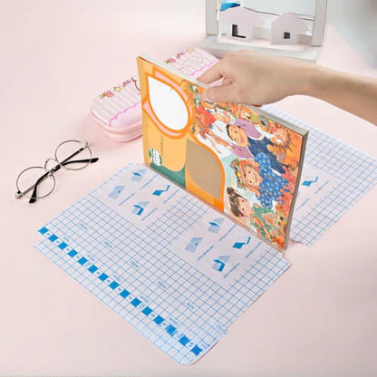 Self-adhesive transparent protective book cover