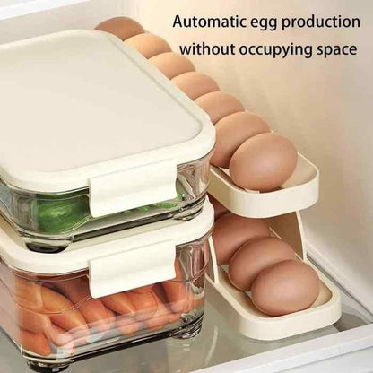 Automatically Rolling Egg Holder Container Display Rack (Pack of 2)