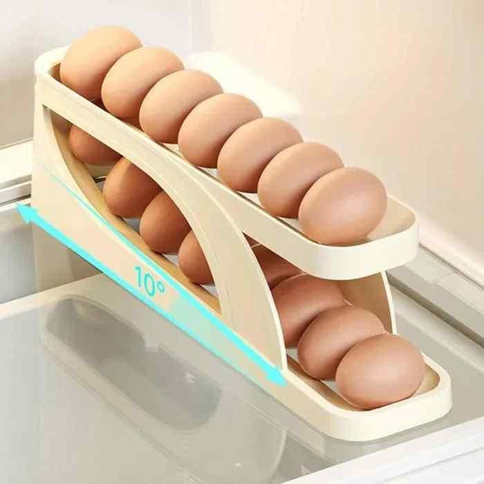 Automatically Rolling Egg Holder Container Display Rack (Pack of 2)