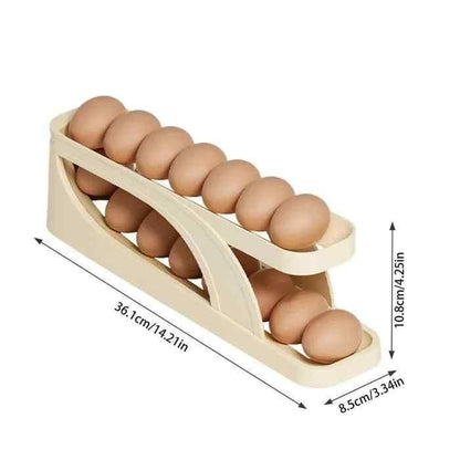 Automatically Rolling Egg Holder Container Display Rack (Pack of 2)