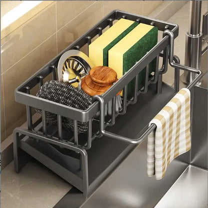 All-in-One Kitchen Sink Organizer for Cleaning Essentials